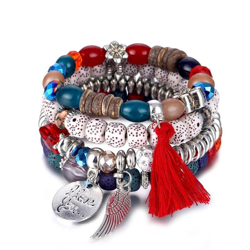 multi red bracelet bangle