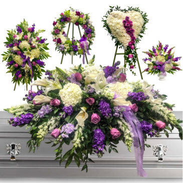 Funeral Flowers Lavender Pkg