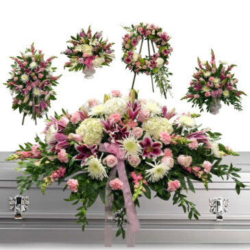 Funeral Flowers Pink Pkg