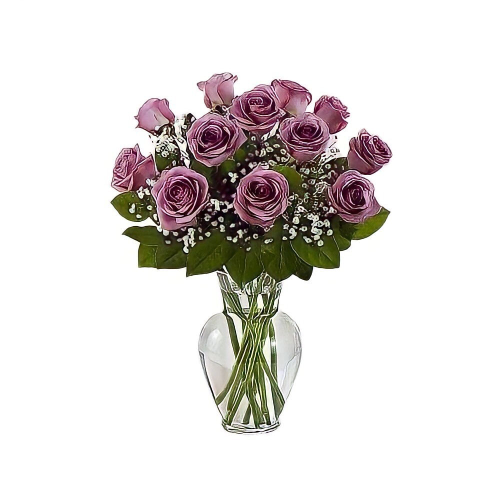 purple lavenders roses