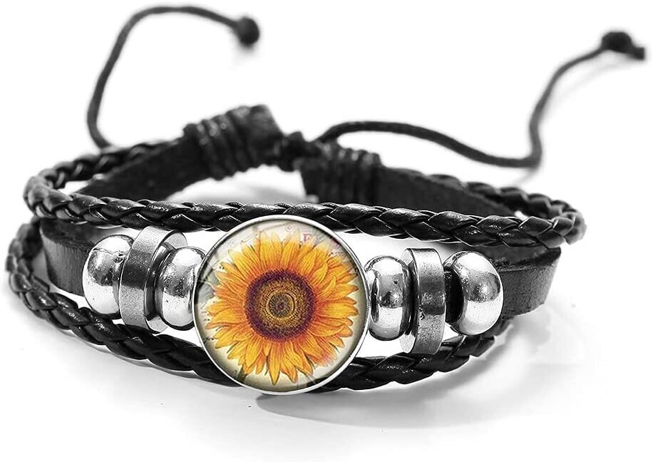 yellow sunflower bracelet