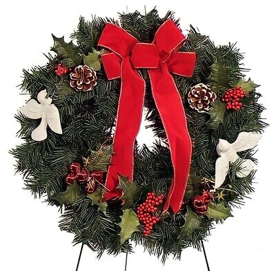 christmas grave wreath