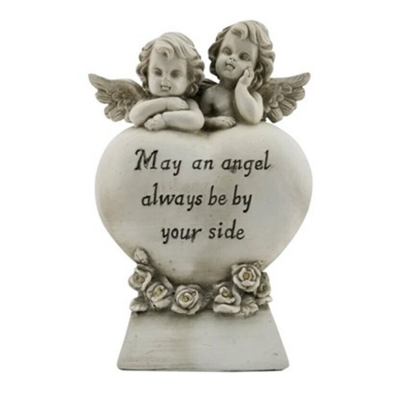 heart angel sculpture