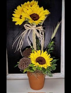 Sunflower Topiary Pot sunflower topiary pot