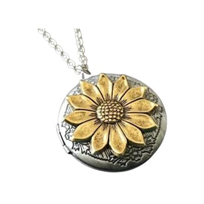 Gold Sunflower Locket
