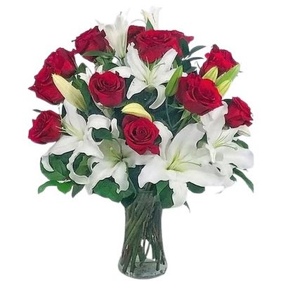 Blushing Elegance lily bouquet