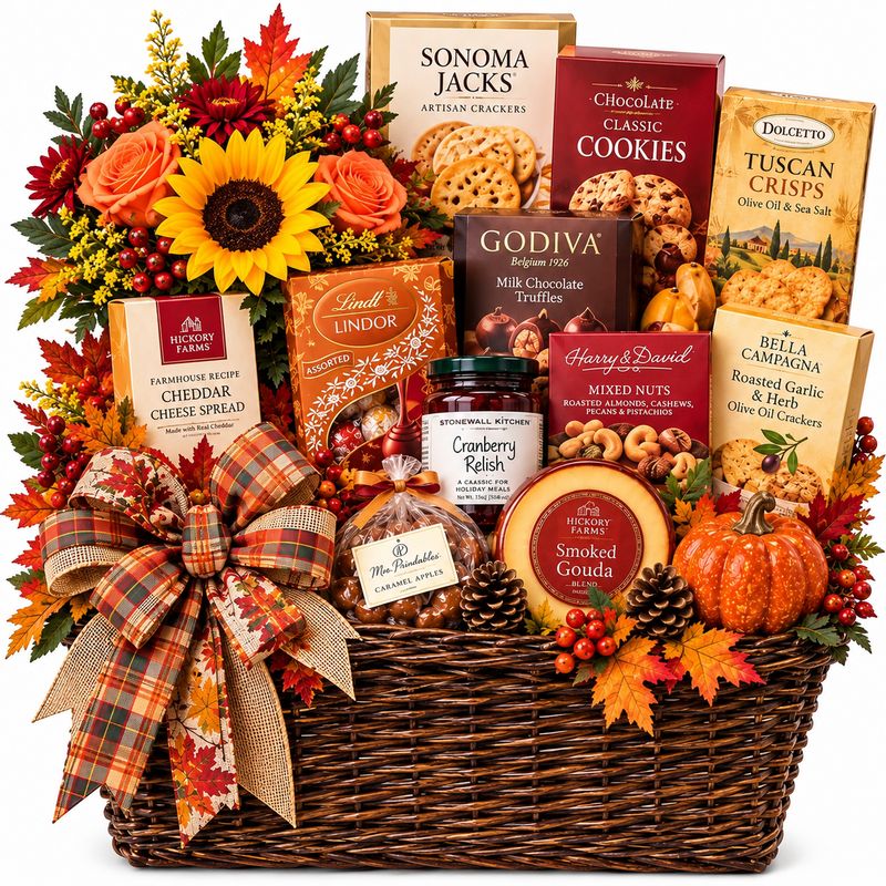 autumn abundance gourmet basket