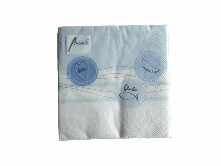 Servietten Kommunion Kreise blau