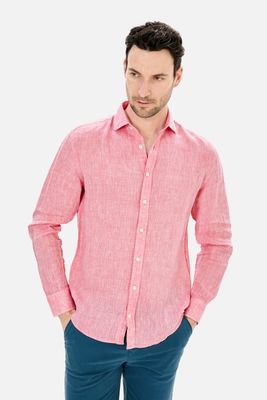 Camisa Lino Frambuesa