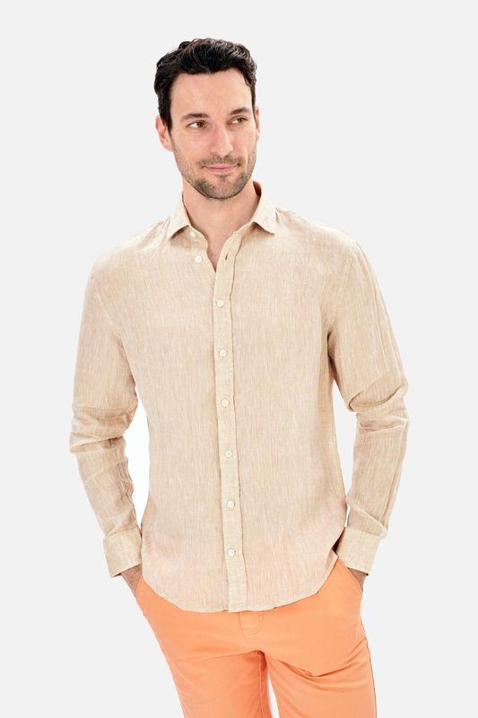 Camisa Lino Camel
