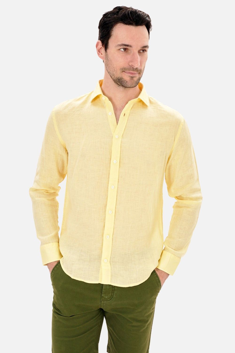 Camisa Lino Amarilla