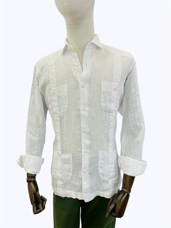 Guayabera Lino Blanca