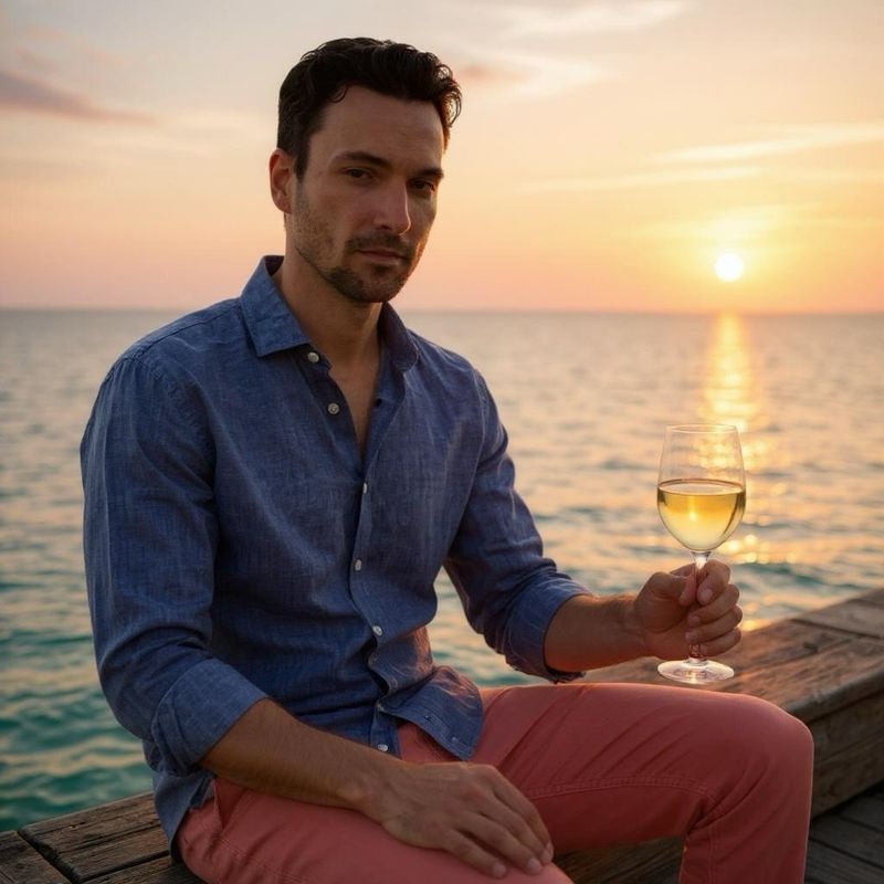 Camisa Lino Marino
