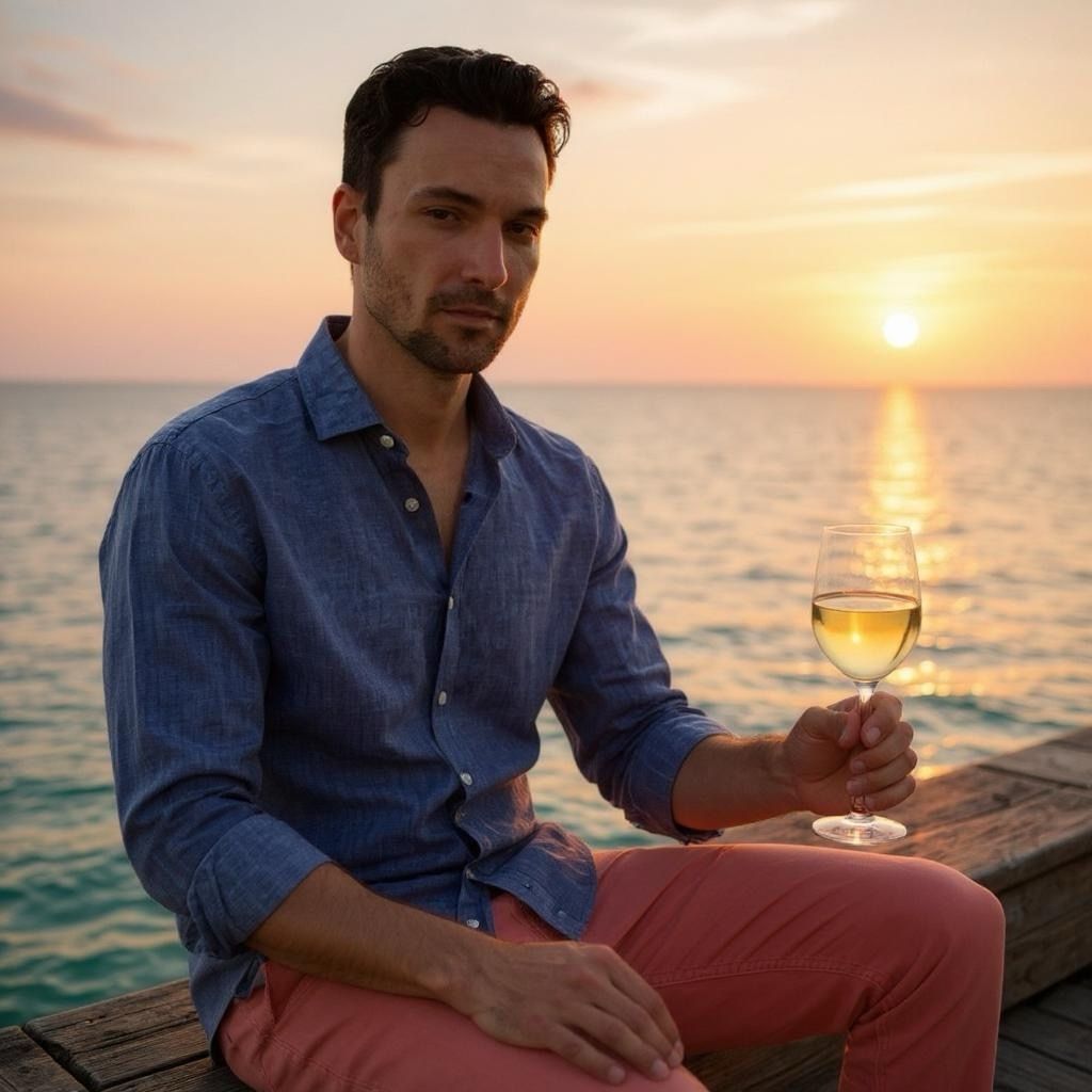 Camisa Lino Marino