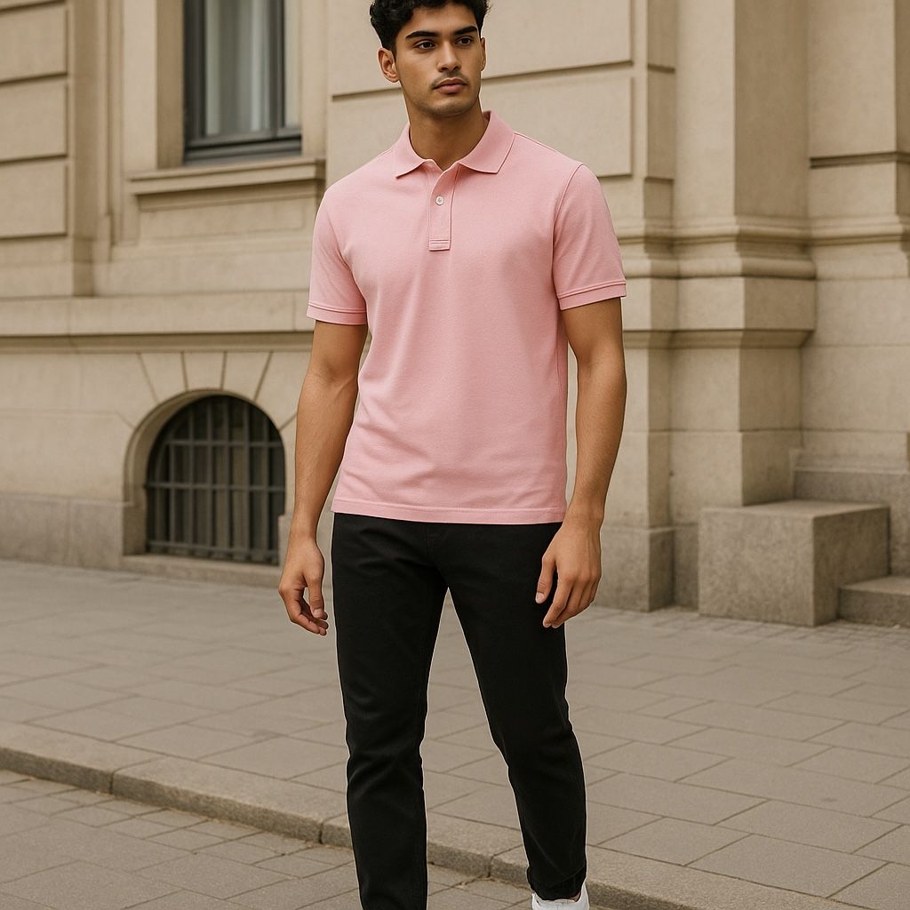 Polo Piqué Rosa
