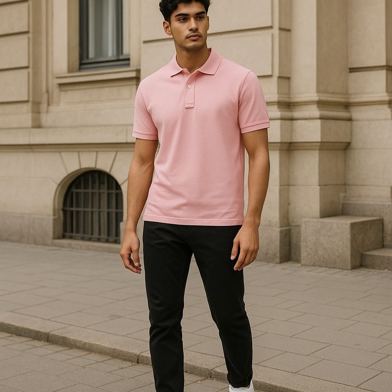Polo Piqué Rosa