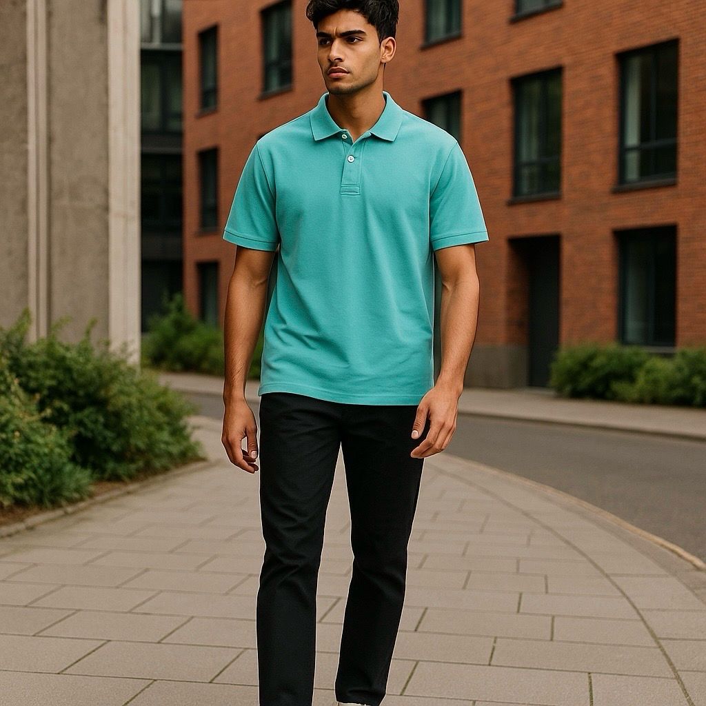 Polo Piqué Turquesa