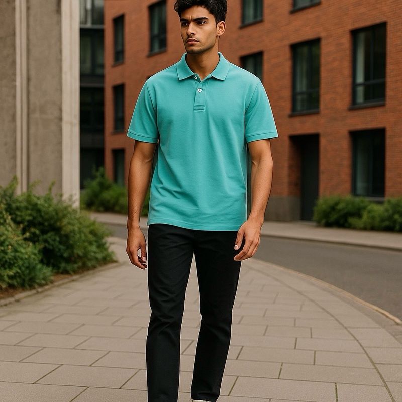 Polo Piqué Turquesa