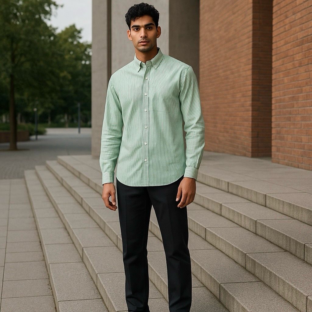 Camisa Duttel Rayas Verde