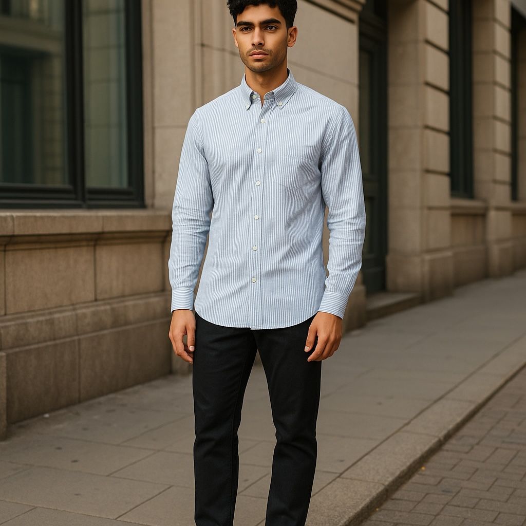 Camisa Oxford Raya Celeste