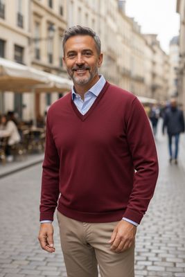 Jersey Pico Burdeos