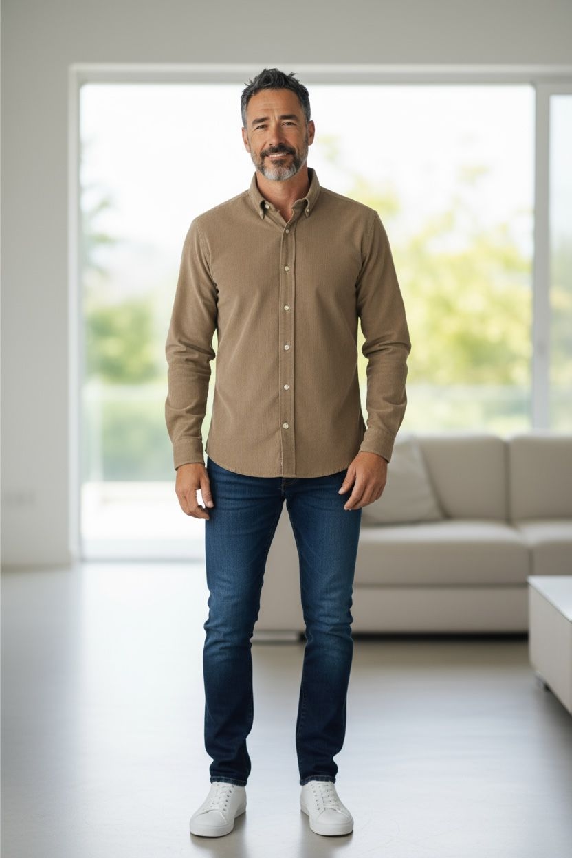 Camisa Micropana Camel