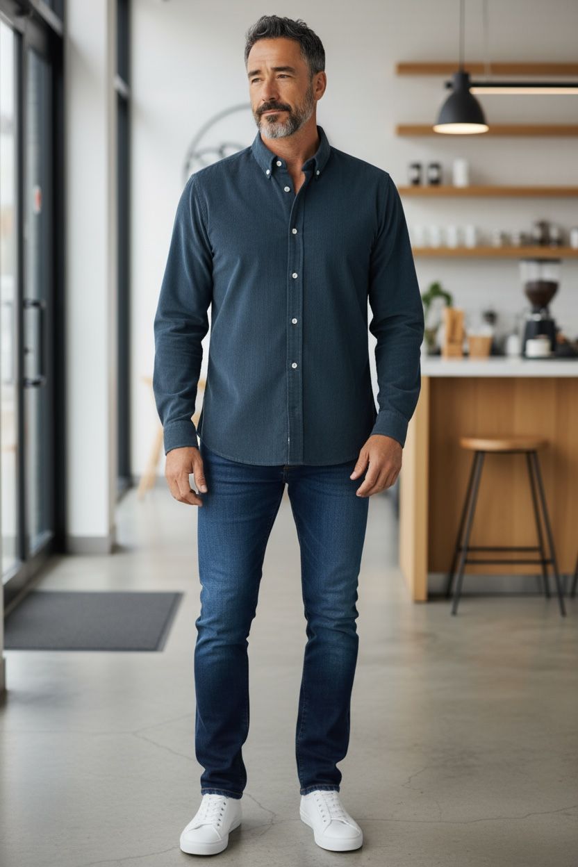 Camisa Micropana Marino