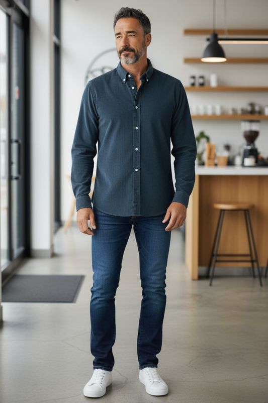 Camisa Micropana Marino
