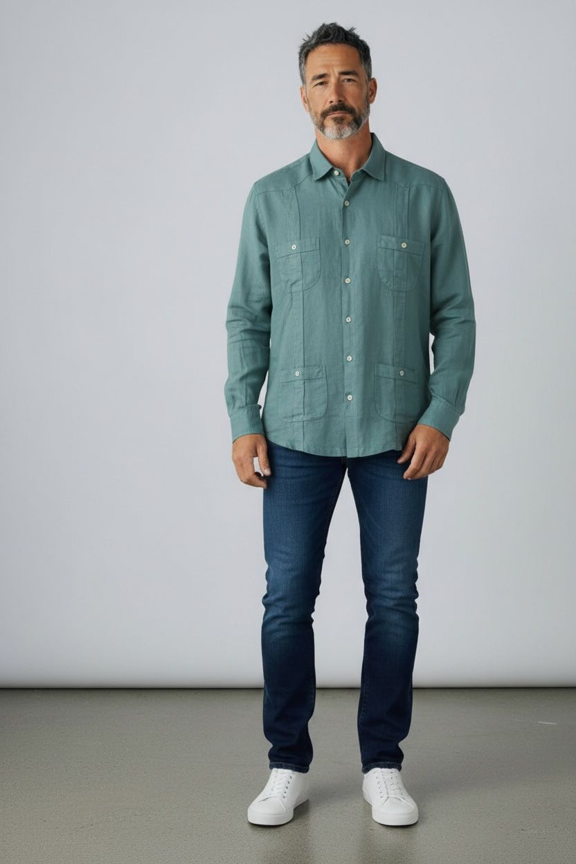 Guayabera Azul New