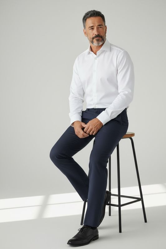 Camisa Algodón Egipcio Blanca