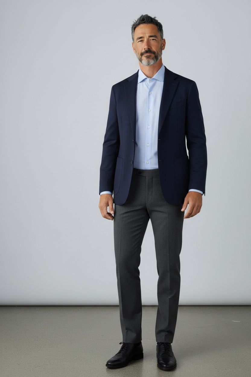 Camisa Fil a Fil Celeste Camisa Fil a Fil Celeste