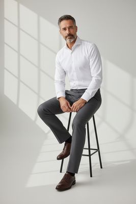 Camisa Blanca Slim Algodón Egipcio