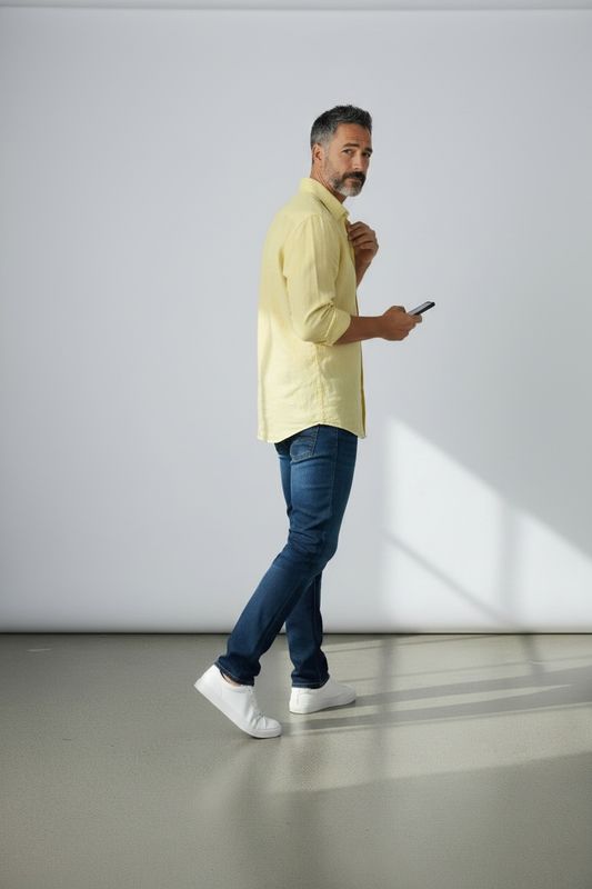 Camisa Lino - Amarillo