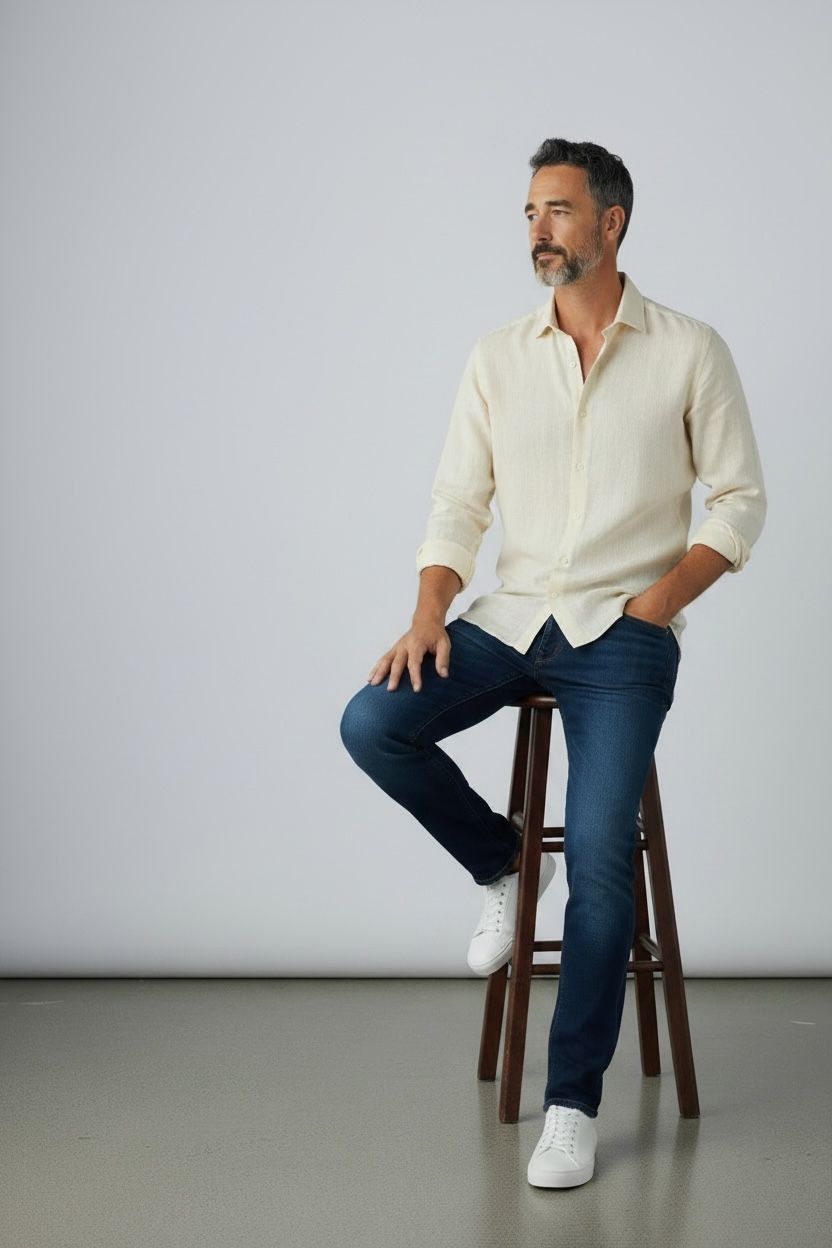 Camisa Lino - Marfil