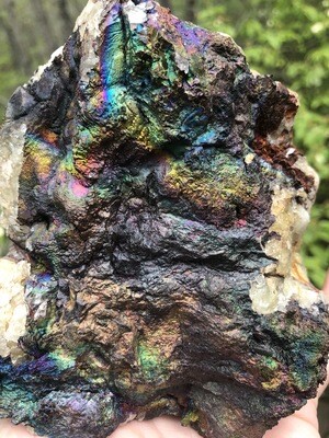 Quartz With Iridescent Hematite