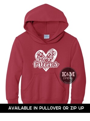 SWEATSHIRT Legacy Falcons Cheetah Heart