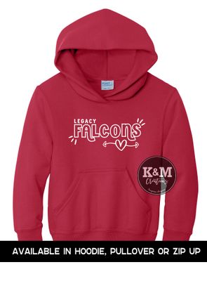 SWEATSHIRT Legacy Falcons Retro Heart