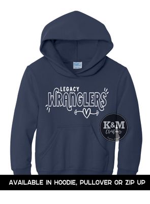 SWEATSHIRT Legacy Wranglers Retro Heart