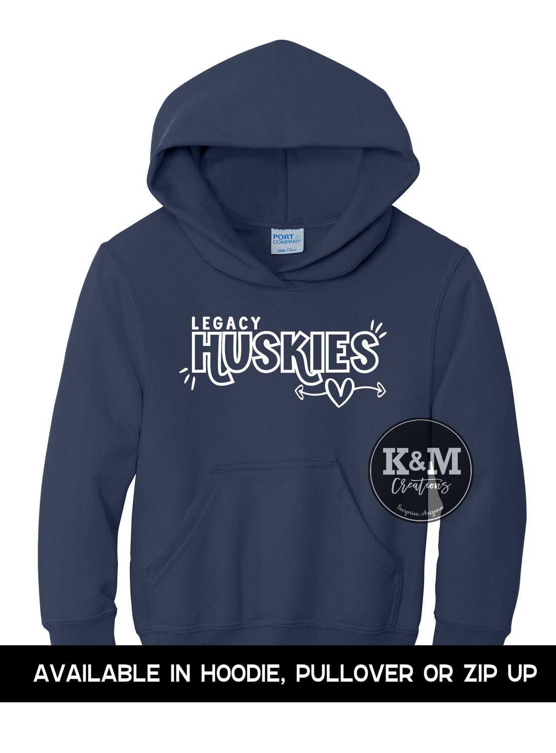SWEATSHIRT Legacy Huskies Retro Heart