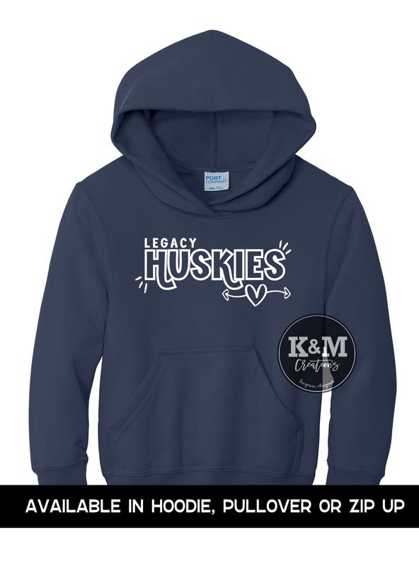 SWEATSHIRT Legacy Huskies Retro Heart