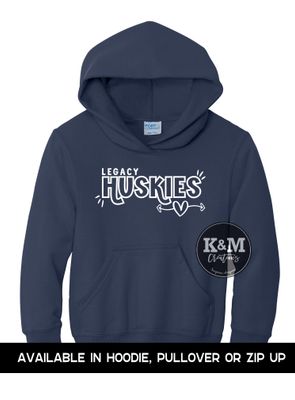 SWEATSHIRT Legacy Huskies Retro Heart