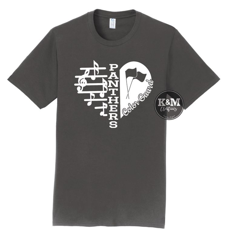PHHS - Panthers Color Guard Heart Shirt