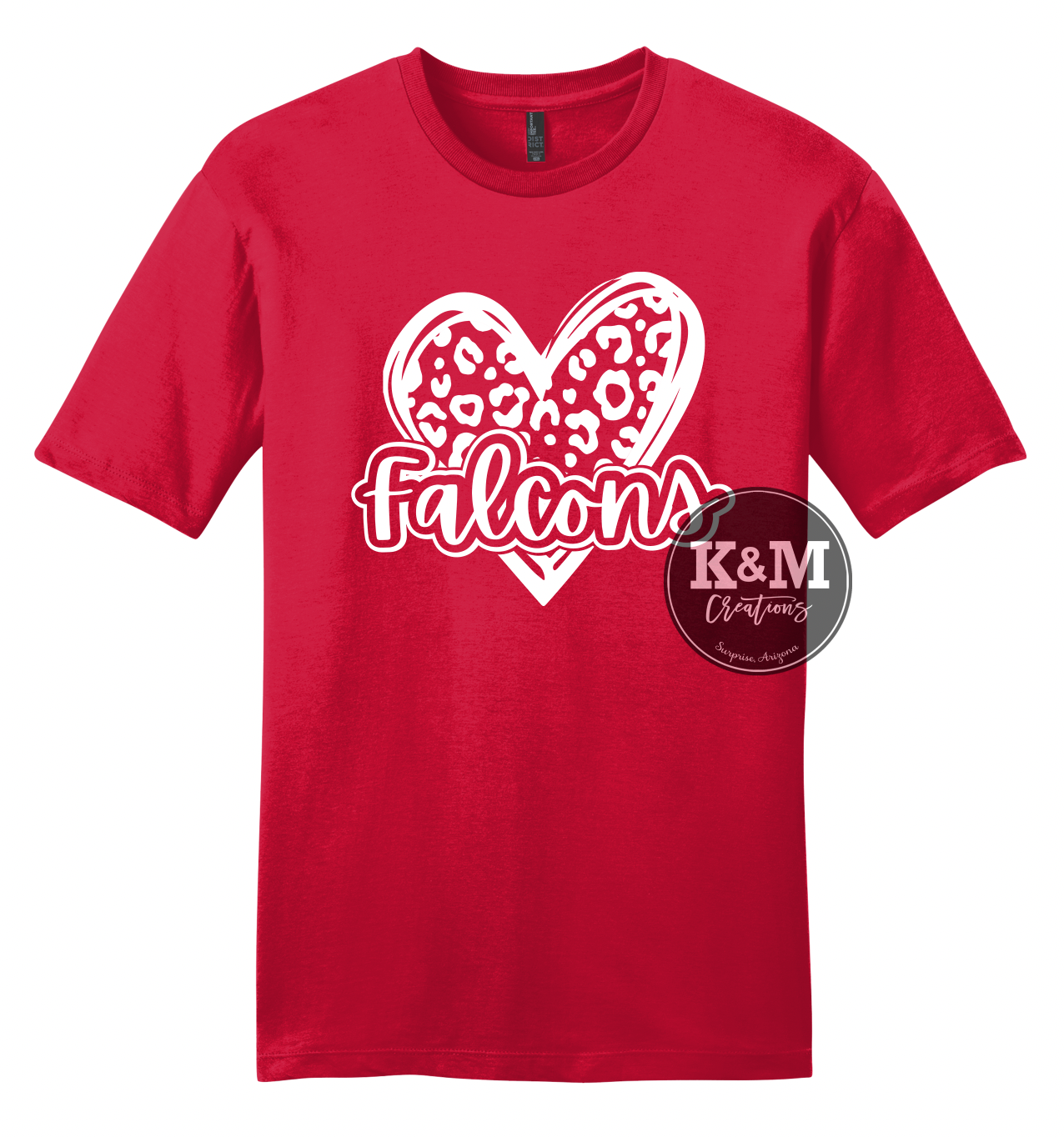 Legacy Falcons Cheetah Heart, Size: Youth XS, Color: Red