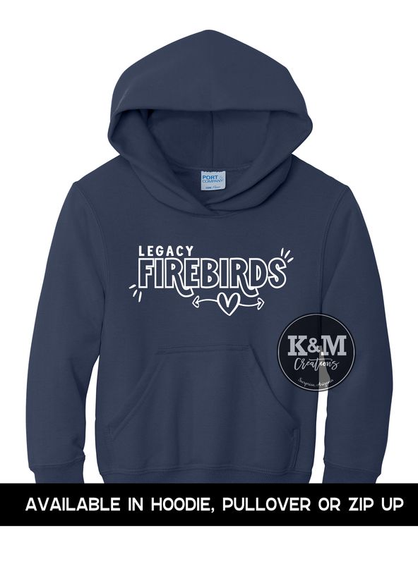 SWEATSHIRT Legacy Firebirds Retro Heart
