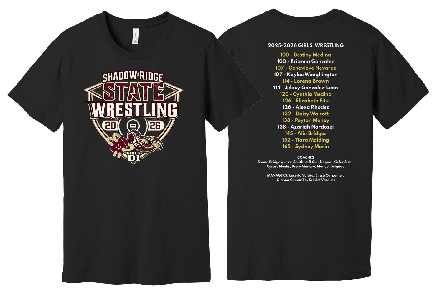 SRHS Wrestling - GIRLS STATE Shirt