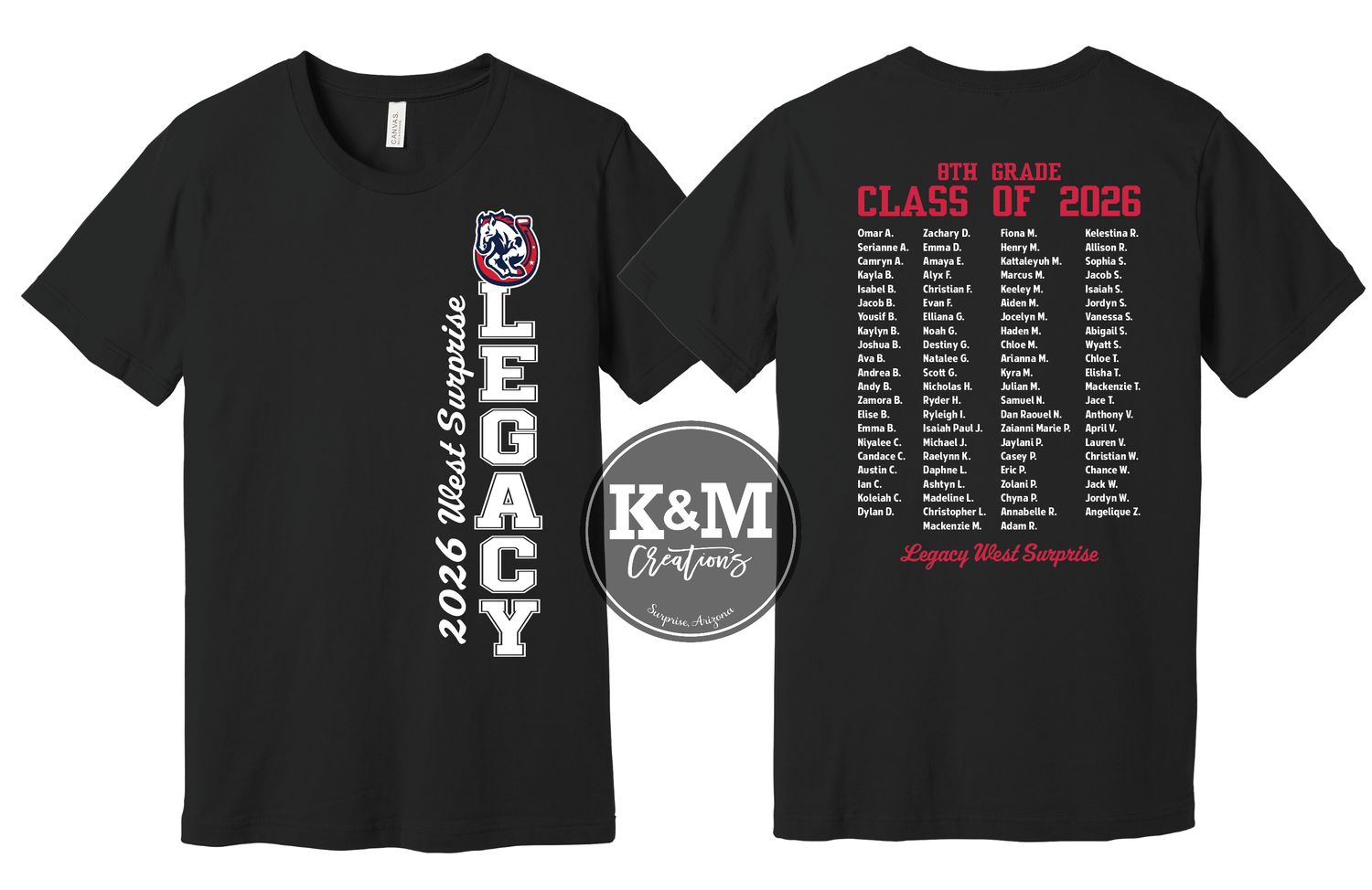 Legacy Wranglers 8th Grade Class Shirt