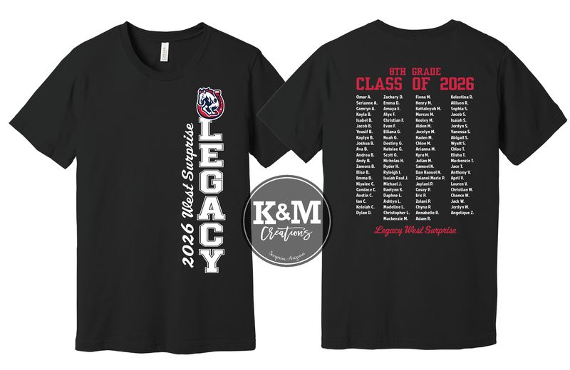 Legacy Wranglers 8th Grade Class Shirt