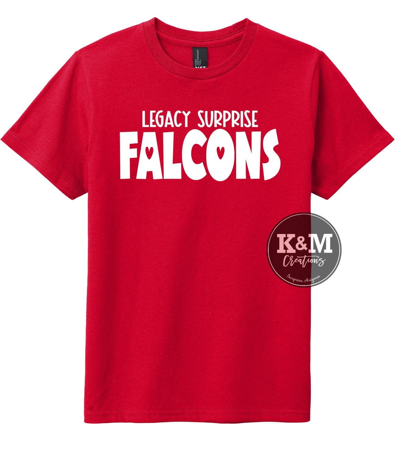 Legacy Falcons Bubble Heart