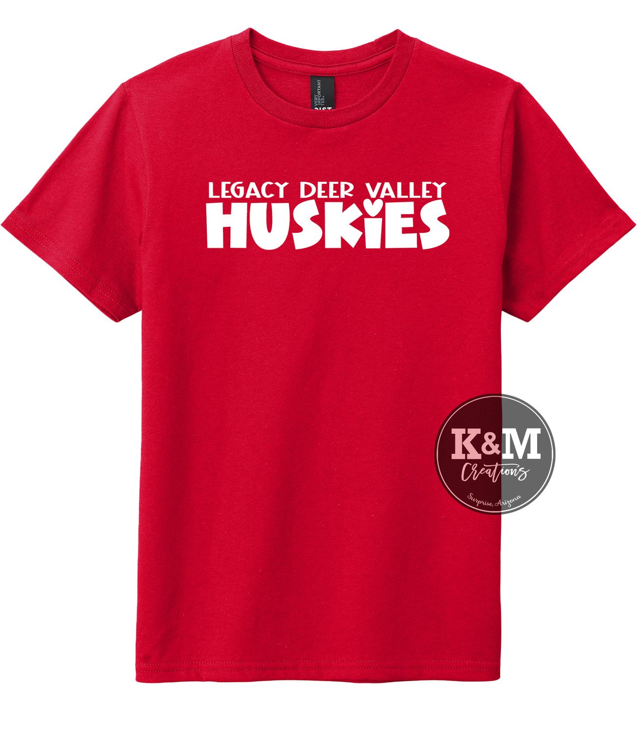 Legacy Huskies Bubble Heart