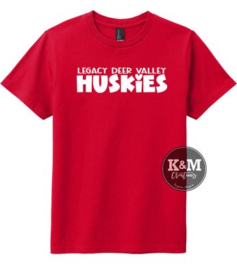 Legacy Huskies Bubble Heart